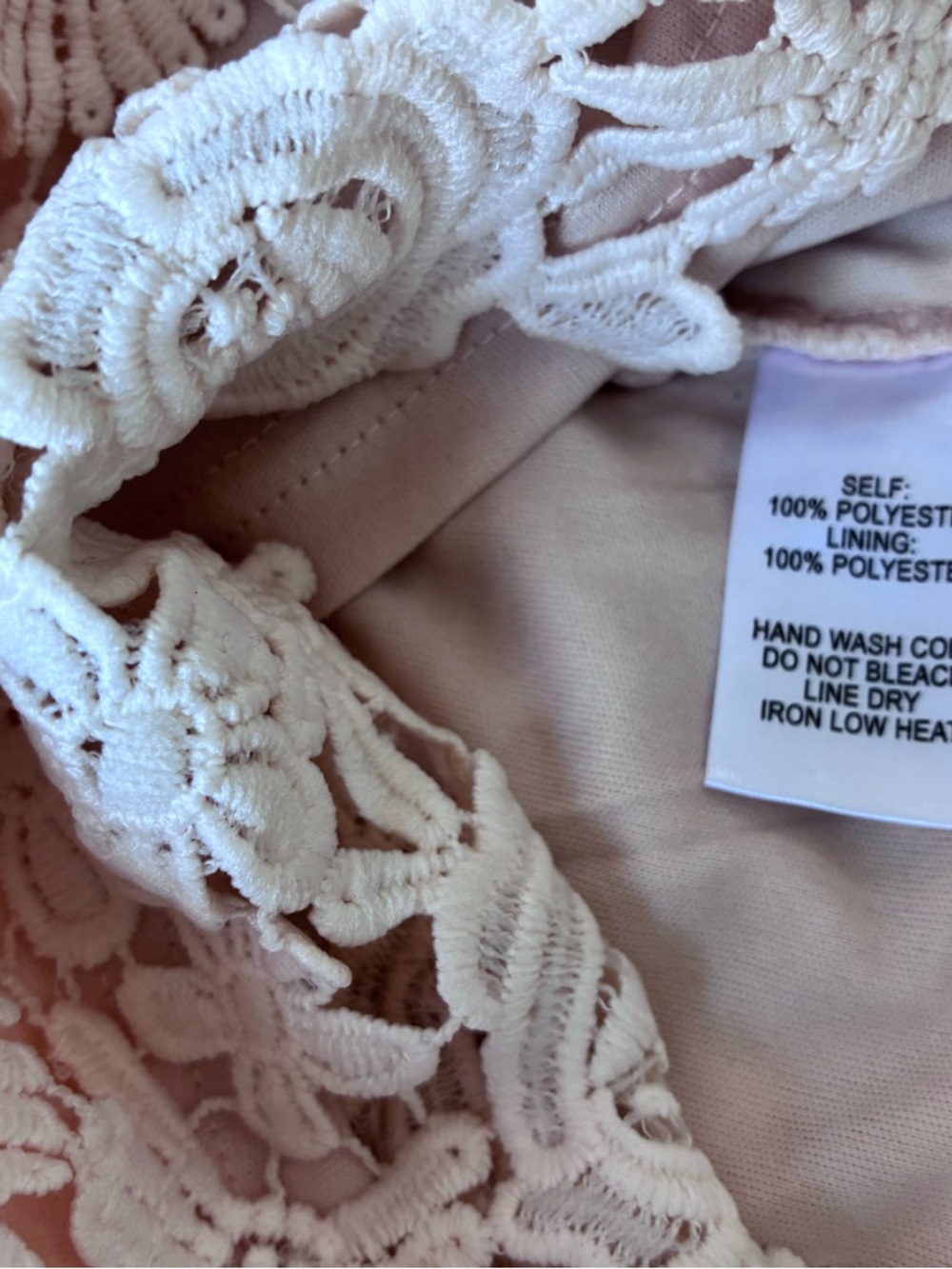 Lulu's Blush Pink “Love Poem” Lace Halter Mini Dress XS New - Picture 10 of 12